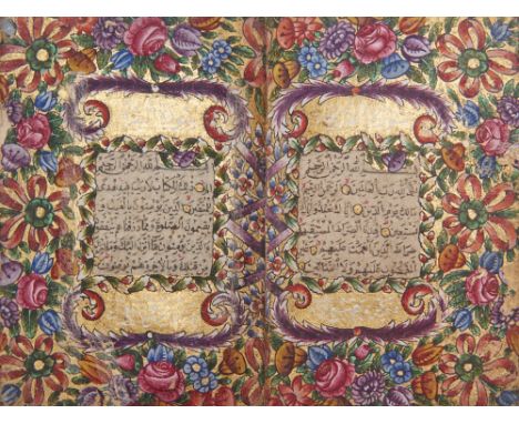 A miniature Ottoman Qur'an, signed 'Abd al-Fakir Muhamaddun, Turkey, dated 906AH/1501AD, rebound and with illumination of the