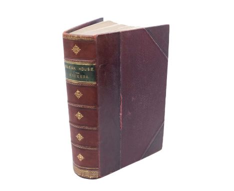 Dickens, Charles. Bleak House, first edition from the parts with characteristic stab-holes to gutters, publisher's blue paper