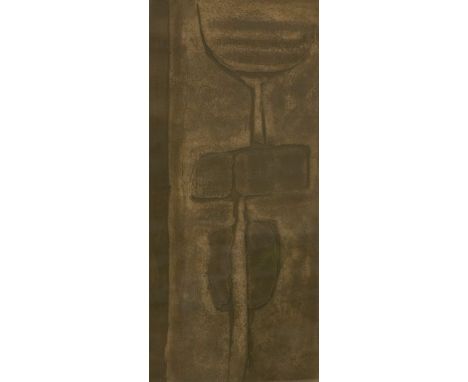 Vincent Guiro (French, b. 1935). Green & Grey Composition, épreuve d'artiste, signed l.r., inscribed with dedication to Walte