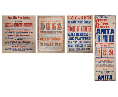 Late-Victorian &amp; Edwardian Circus &amp; "Freak Show" Posters. "Anita the Living Doll - the Smallest Woman on Earth", Darl