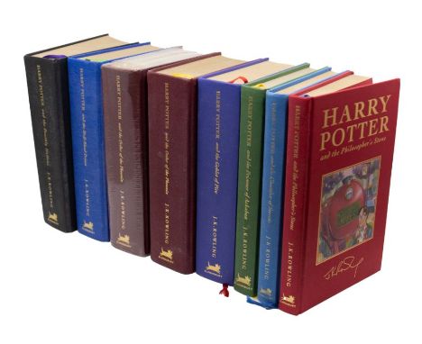 Rowling, J. K. Harry Potter. Deluxe Editions. A complete set of seven deluxe editions to include a first printing of Chamber 