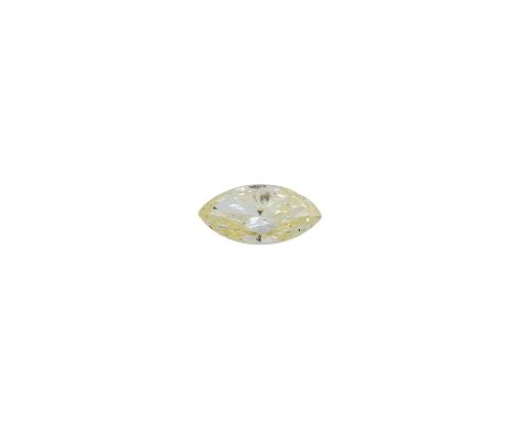 Loser Diamant im Navetteschliff, 1,07 ct, FANCY LIGHT YELLOW/SI2, keine Fluoreszenz. Wiederbeschaffungswert ca. 3.400,- Euro.