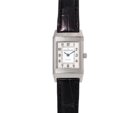 JAEGER-LECOULTRE Reverso Lady, Ref. 260.8.47. Damenuhr. Edelstahl. Quarz-Werk. Serien Nr. 2618223. Lederband mit originaler F