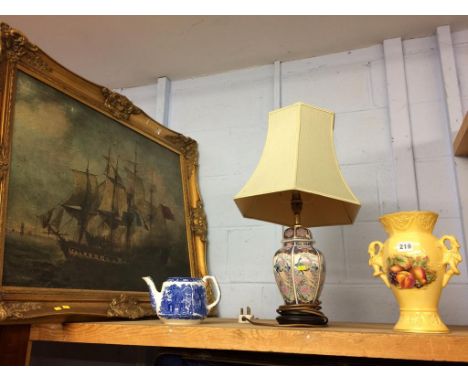 A lamp, a print etc.