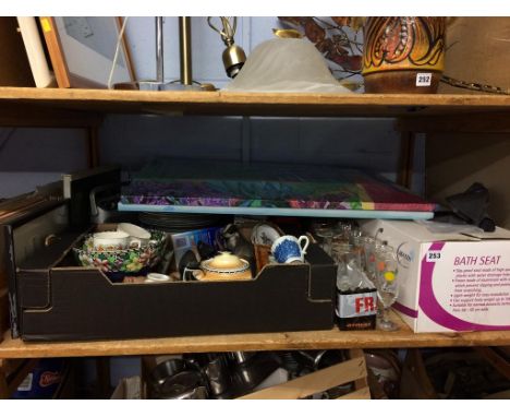 A shelf of assorted