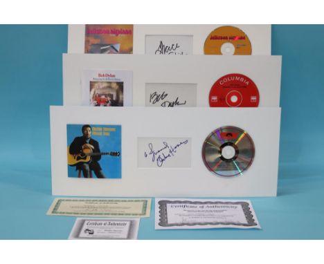 Autographs; Richie Havens, Bob Dylan, Jefferson Airplane-Grace Slick (3)