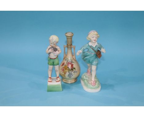 A Royal Worcester 'Friday's Child', 'Thursday's Child' and a two handled vase