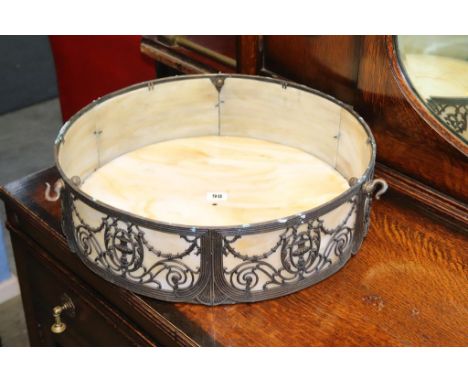 An Art Nouveau style circular ceiling light, 44cm diameter