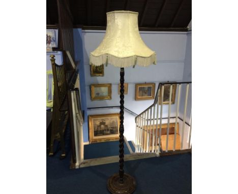 A barley twist standard lamp