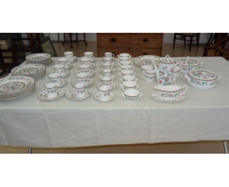 An 87-piece Royal Worcester "Katmandu" part-dinner service