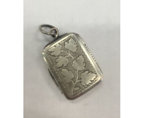 A George IV silver vinaigrette: floral engraved case with floral grill: Birmingham 1810: maker 'SP'