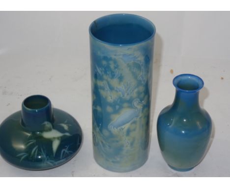 Three Royal Worcester Sabrinaware vases 