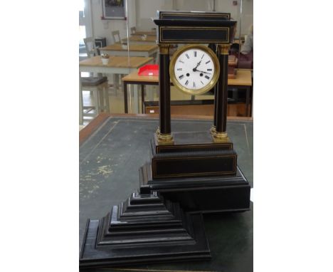 A 19th century ebonised bracket clock