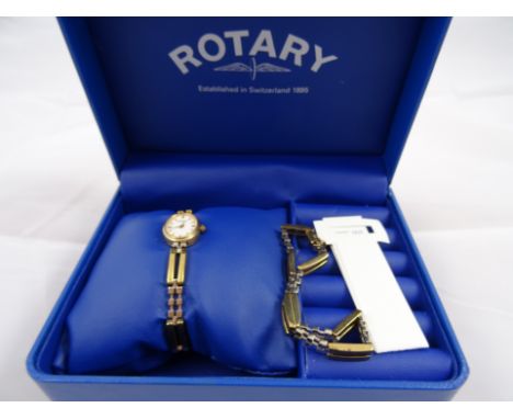 A ladies 9ct Rotary watch; together with matching bracelet