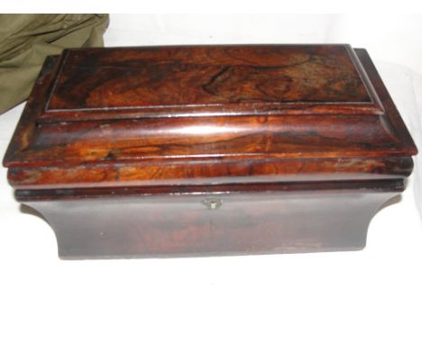 A 19th century rosewood tea caddy