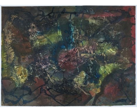 Aquarellierte Tuschezeichnung, weiß gehöhtBernard Schulze 1915 Pila - 2005 Köln "o. T." um 1950 verso monogr. B.S. 50 x 67,5 