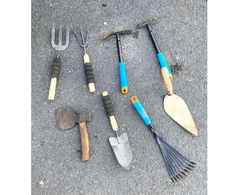 Selection of handheld small garden tools 
