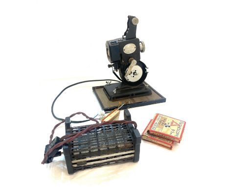 Early 20th Century Pathe Kid 9.5 hand Cranked projector and transformer 