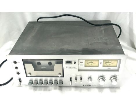Binatone Dolby cassette deck, 01/6764, with manual untested together with box of cassettes 