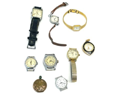 Selection of vintage and later mens and ladies wirstwatches / faces to include Rotary etc untested 