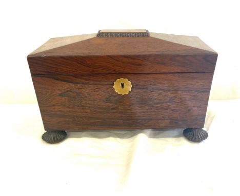 Victorian Sarcophagus rosewood tea caddy 