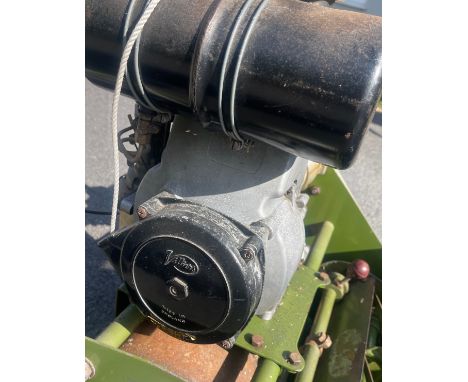 Vintage JP Super Mark 5 petrol lawn mower with Villiers engine and grass box 