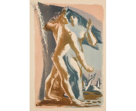 HANS FEIBUSCH (GERMAN-BRITISH 1898-1998) ⊕ DANCING COUPLEcoloured lithograph39 x 26cm; 15 1/4 x 10 1/4in (plate)57.5 x 44.5cm