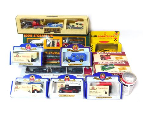 A group of diecast cars, to include a Corgi Eddie Stobart Ltd box set, a Lledo The Battle of Britain Royal Airforce Ground Su