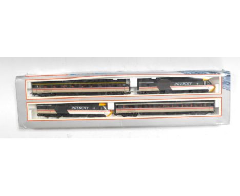 Lima models OO gauge class 43 HST four car set, including 43072 power car, 43051 dummy car, 41097 First Class coach, and 4219