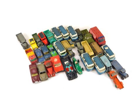 Dinky, Corgi and other playworn diecast, including Corgi Mercedes Benz 207D, Corgi Toys Batmobile, Corgi Toys bus 2500 series