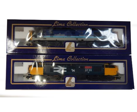 Lima Models OO gauge Class 37 locomotives, comprising 37420 The Scottish Hosteller, Regional Railways blue, grey and white li