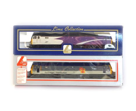 Lima Models OO gauge Class 47 diesel locomotives, comprising 47365 Diamond Jubilee in Railfreight Distribution Sector livery,