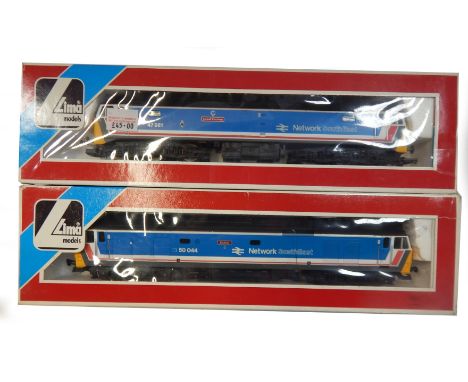Lima Models OO gauge Class 47 and Class 50 locomotives, comprising 47581 Great Eastern, Network Southeast livery, and 50044 E