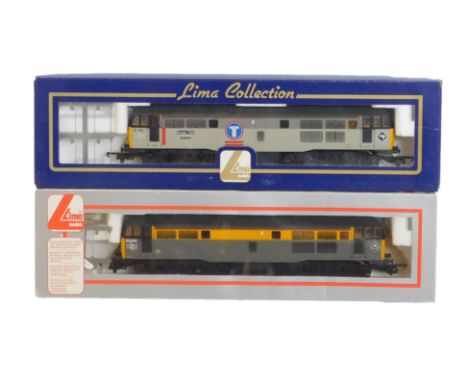 Lima Models OO gauge Class 31 locomotives, comprising 31105 Bescot TND, Trans Rail two tone grey livery, and 31541, BR depart