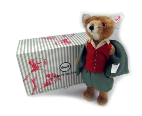 A Steiff Mr Todd TM Fox thirty mohair bear, for 2018, limited edition number 16/5000, with label, tag and box, 29cm high. 