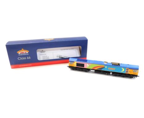 A Bachmann Branchline OO gauge Class 66 diesel locomotive, 66720, GBRF Rainbow Competition livery, produced exclusively for R