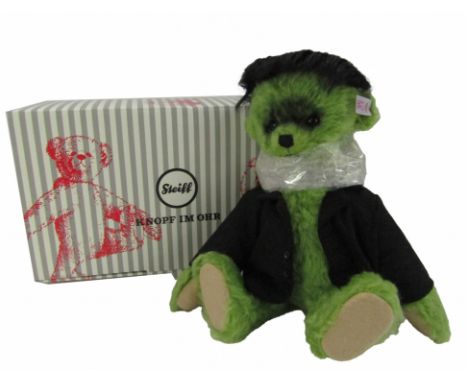 A Steiff Frankenstein teddy bear, for 2018, limited edition number 75/1818, with label, tag and box, 28cm high. 