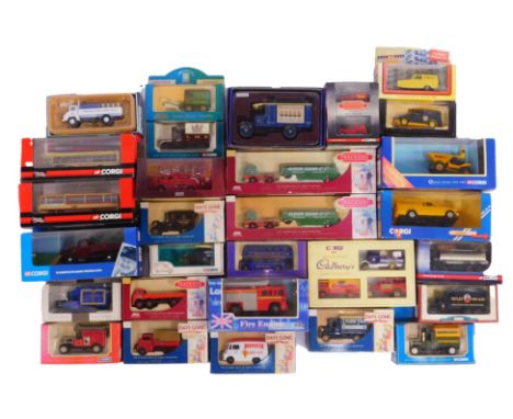 Various diecast cars, to include Corgi The Original Omnibus, Corgi Fry's chocolate van 09001, a Lledo trackside Taunton sider