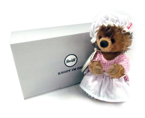 A Steiff Mrs Tiggy-Winkle bear, for 2017, limited edition number 1531/5000, with label, tag and box, 25cm high. 