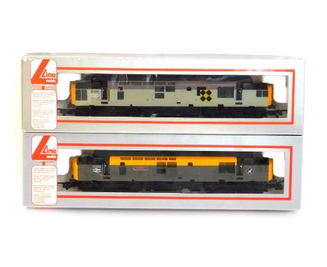 Lima Models OO Gauge Class 37 locomotives, comprising 37223 in Railfreight Coal grey livery, and 37232 The Institute of Railw