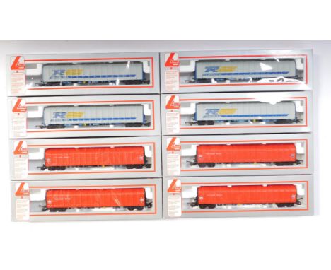 Lima Models OO gauge rolling stock, including Lima 305680 A5, BHA Huddersfield Carrier Railfreight Metals, and Lima 305681 A5