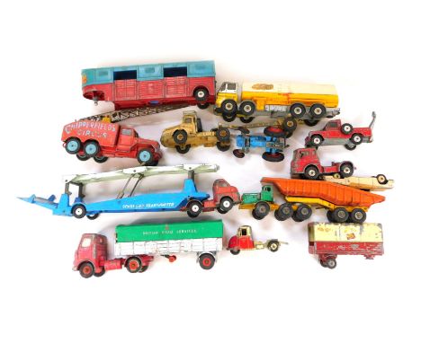 Corgi, Budgie and other playworn diecast, including Corgi Major Toys Carrymore car transporter, Corgi Major Toys articulated 