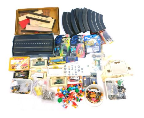Toys and games, including Scalextric track, Star Wars Emperor Palpatine, Legends of Star Trek Cling On Battle Cruiser, white 