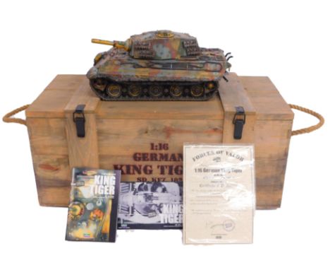 A Forces of Valor 1-16 scale German King Tiger tank, SD KFZ 182, boxed. 