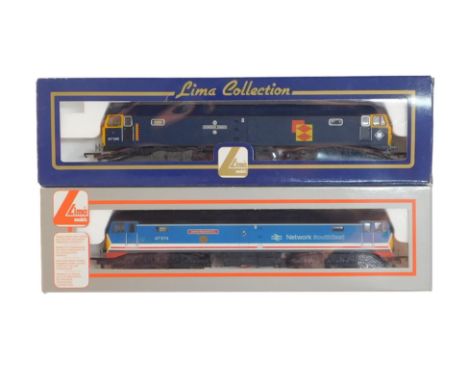 Lima Models OO gauge Class 47 locomotives, comprising 47579 James Nightall G.C. in Network South East blue, white and red liv