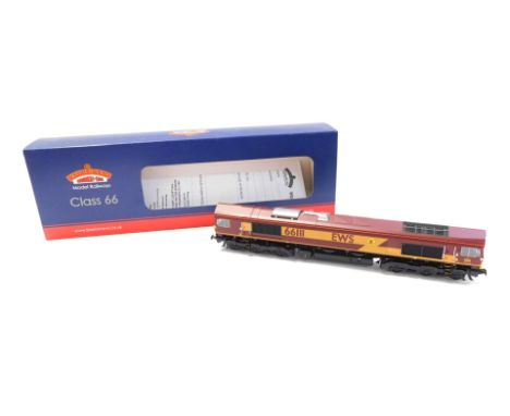 A Bachmann Branchline OO gauge Class 66 diesel locomotive, 66111, EWS livery, produced exclusively for Olivias Trains, 32-725
