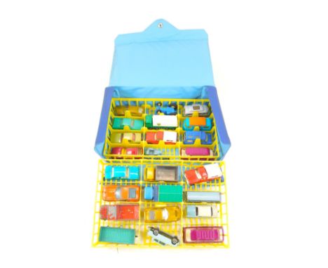 Boxed Matchbox diecast, including number 10 pipe truck, number 11 scaffolding truck, number 39 Ford tractor, number 60 truck 