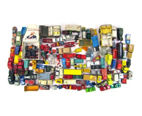 Corgi, Matchbox and other playworn diecast vehicles, including Corgi Juniors US van, Matchbox 150 Grifo, Matchbox Mercedes Be