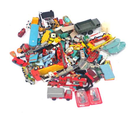 Various playworn diecast cars, to include Matchbox, a Corgi Major Toys articulated horse box, a Corgi Whizzwheels Adams Probe