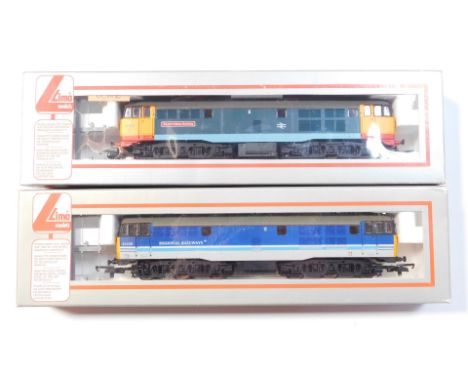 Lima Models OO gauge Class 31 locomotives, comprising 31439, Regional Railways blue and grey with white striped livery, limit
